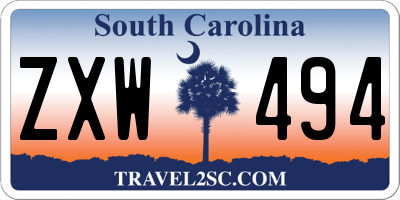 SC license plate ZXW494