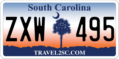 SC license plate ZXW495