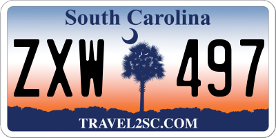SC license plate ZXW497