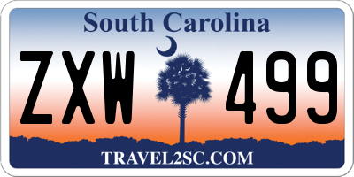 SC license plate ZXW499