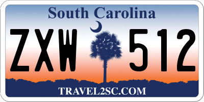 SC license plate ZXW512