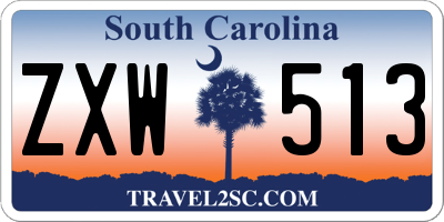 SC license plate ZXW513