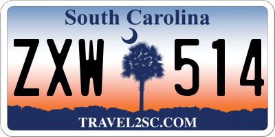 SC license plate ZXW514