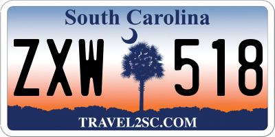 SC license plate ZXW518