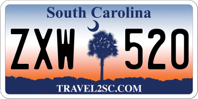 SC license plate ZXW520