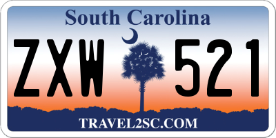 SC license plate ZXW521