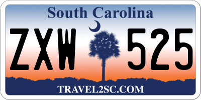SC license plate ZXW525