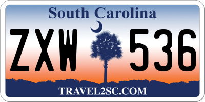 SC license plate ZXW536