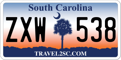 SC license plate ZXW538