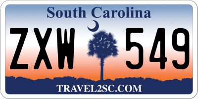 SC license plate ZXW549