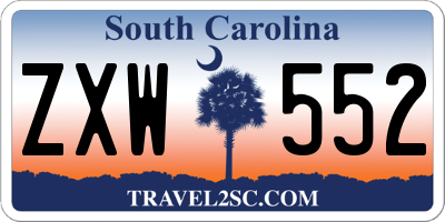 SC license plate ZXW552