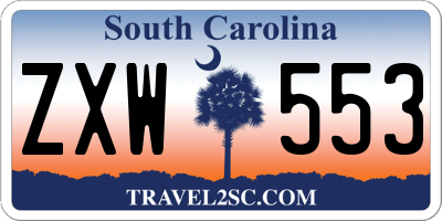 SC license plate ZXW553