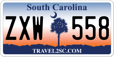 SC license plate ZXW558