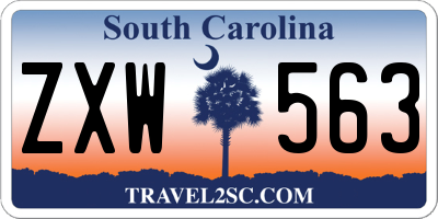 SC license plate ZXW563