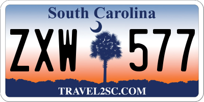 SC license plate ZXW577