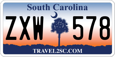 SC license plate ZXW578