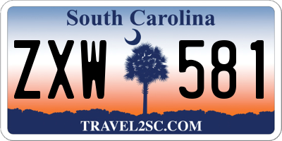 SC license plate ZXW581
