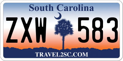 SC license plate ZXW583
