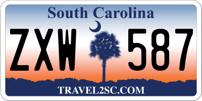 SC license plate ZXW587