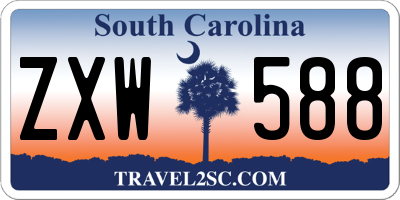 SC license plate ZXW588