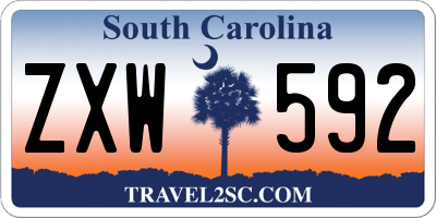 SC license plate ZXW592