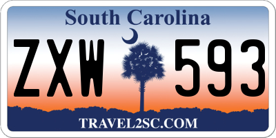 SC license plate ZXW593