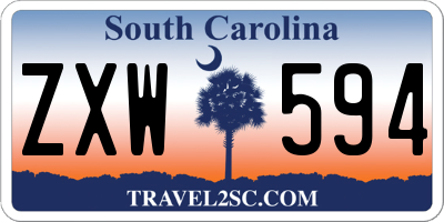 SC license plate ZXW594