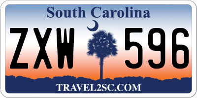 SC license plate ZXW596