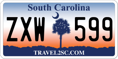 SC license plate ZXW599