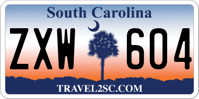 SC license plate ZXW604