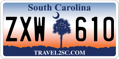 SC license plate ZXW610