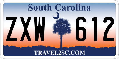 SC license plate ZXW612