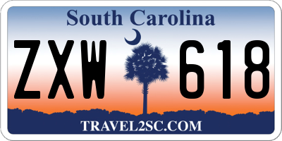 SC license plate ZXW618