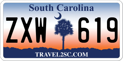 SC license plate ZXW619