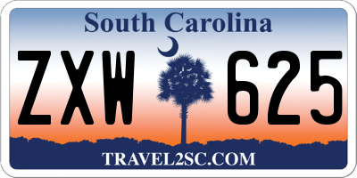 SC license plate ZXW625