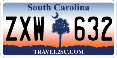 SC license plate ZXW632