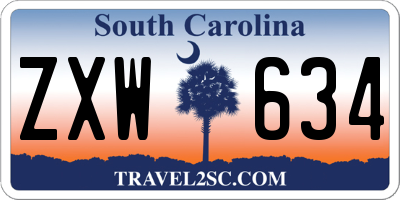 SC license plate ZXW634