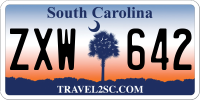 SC license plate ZXW642