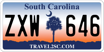 SC license plate ZXW646