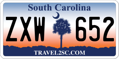 SC license plate ZXW652