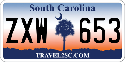 SC license plate ZXW653
