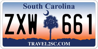 SC license plate ZXW661