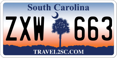 SC license plate ZXW663