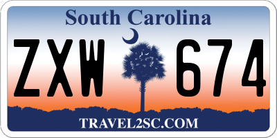 SC license plate ZXW674