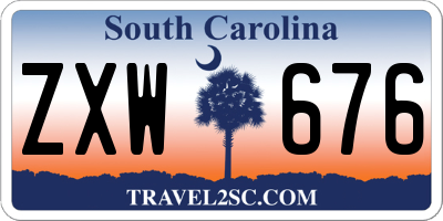 SC license plate ZXW676