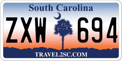 SC license plate ZXW694