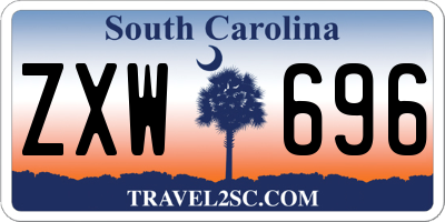 SC license plate ZXW696