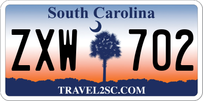 SC license plate ZXW702