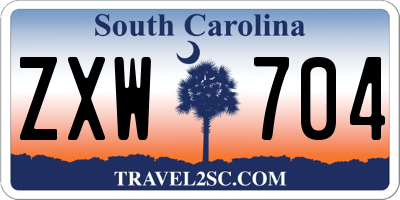 SC license plate ZXW704