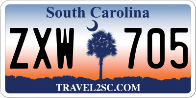 SC license plate ZXW705